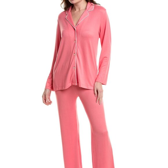Natori Other - NATORI Oasis Pajama Set Long Sleeves in Hot Coral Size XL Brand New w/ Tags
